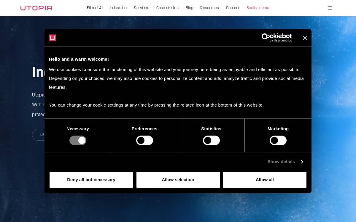 Utopiaanalytics website preview