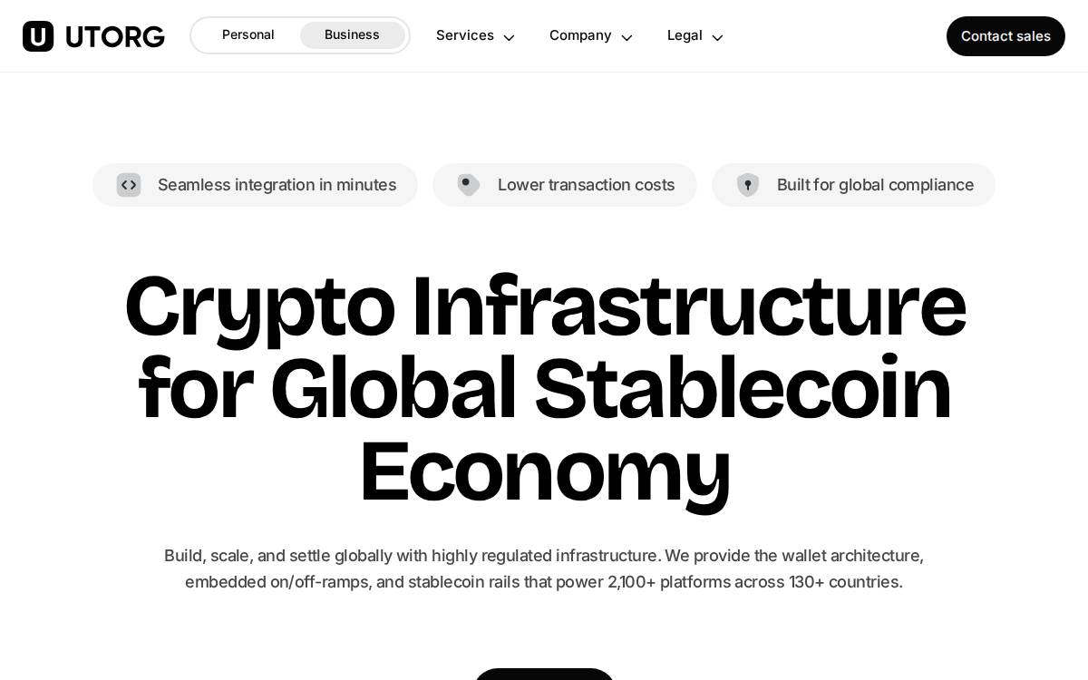 Utorg website preview