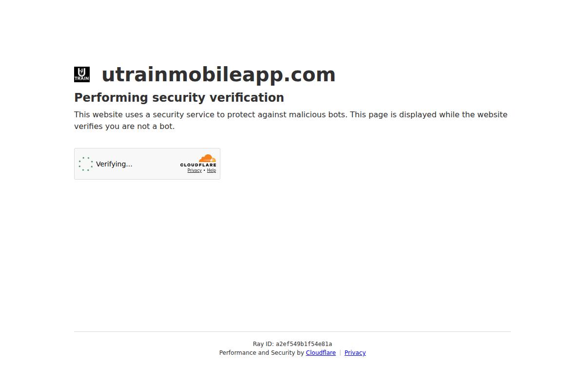Utrainmobileapp website preview