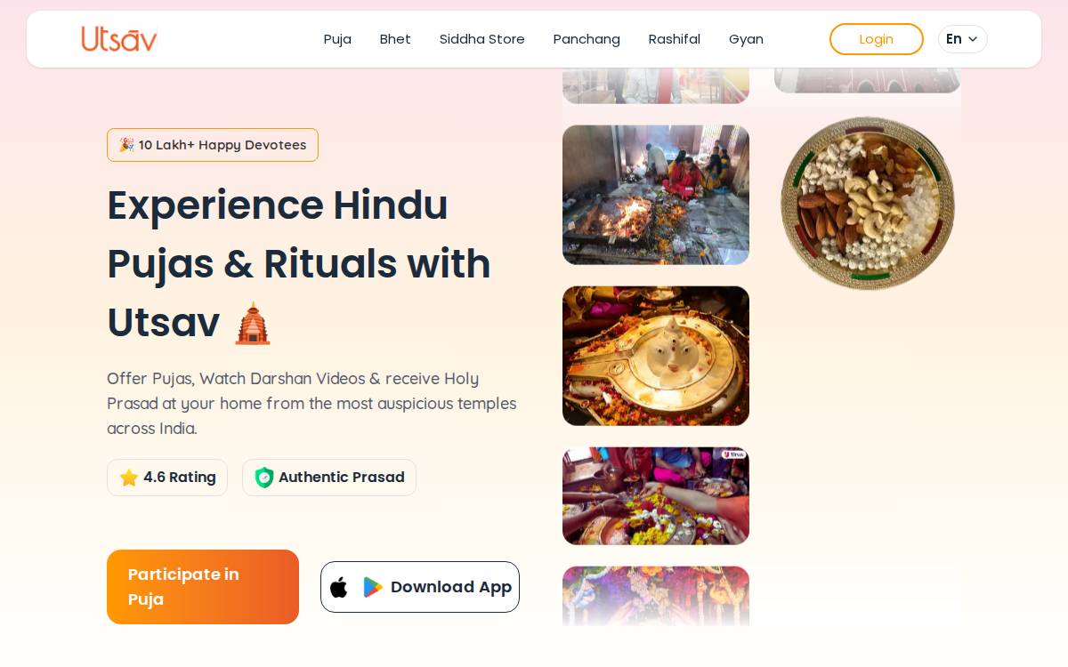 Utsavapp website preview