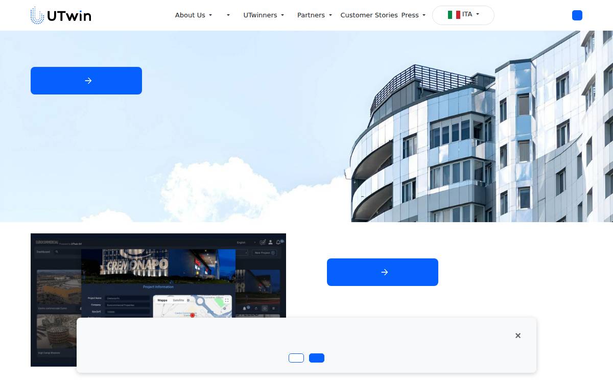 UTwin website preview