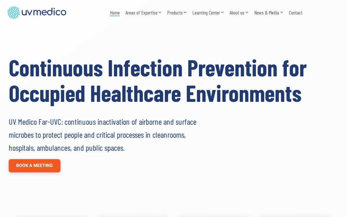 UV Medico website preview