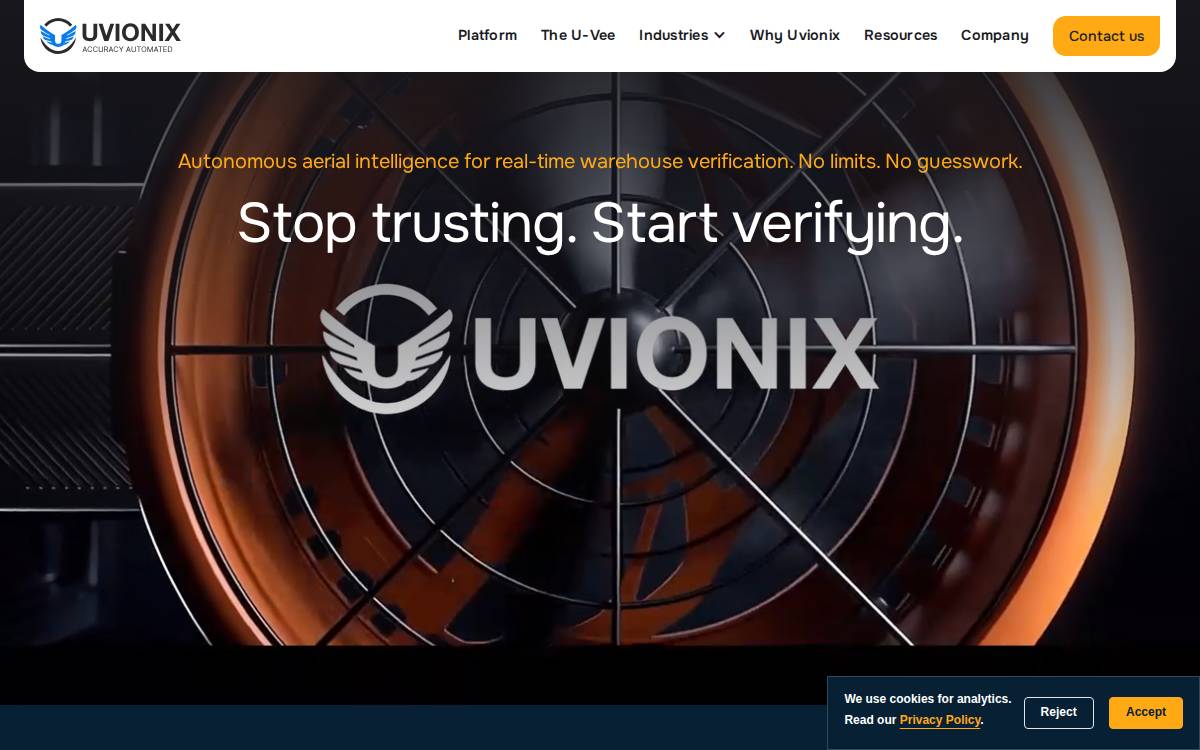 Uvionix website preview