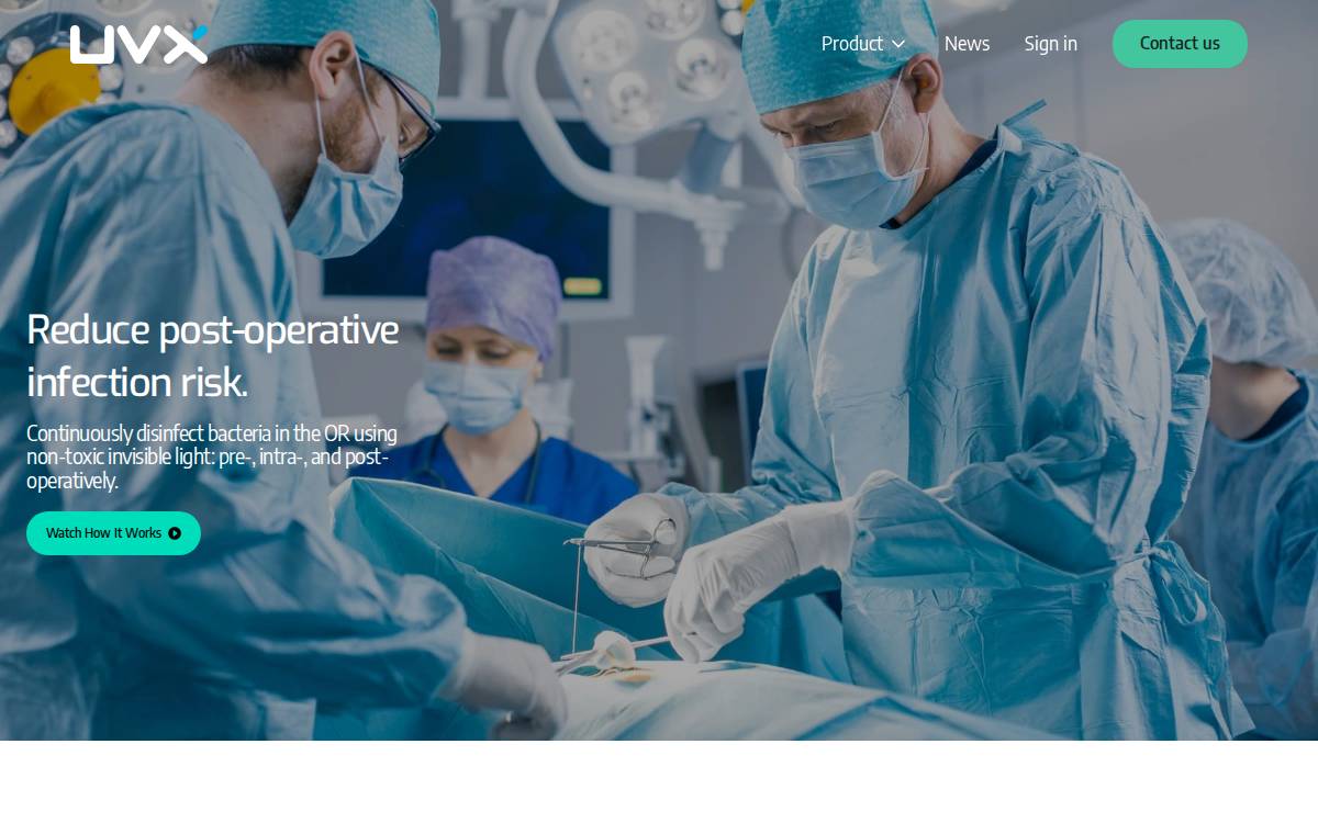 UVX website preview