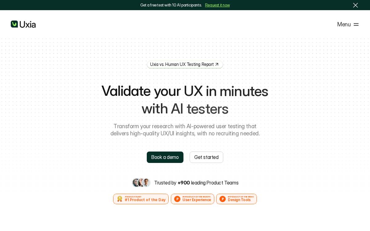 Uxia website preview