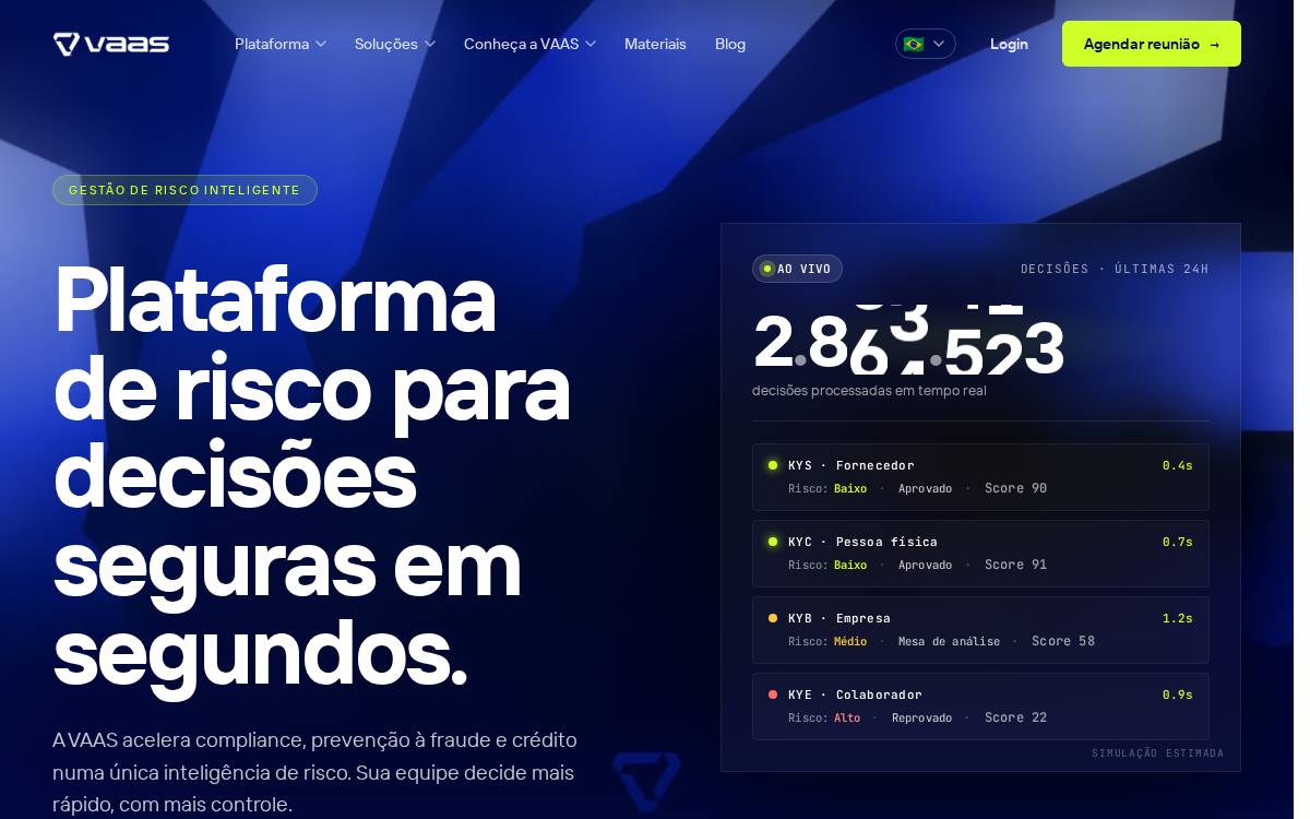 Vaas website preview