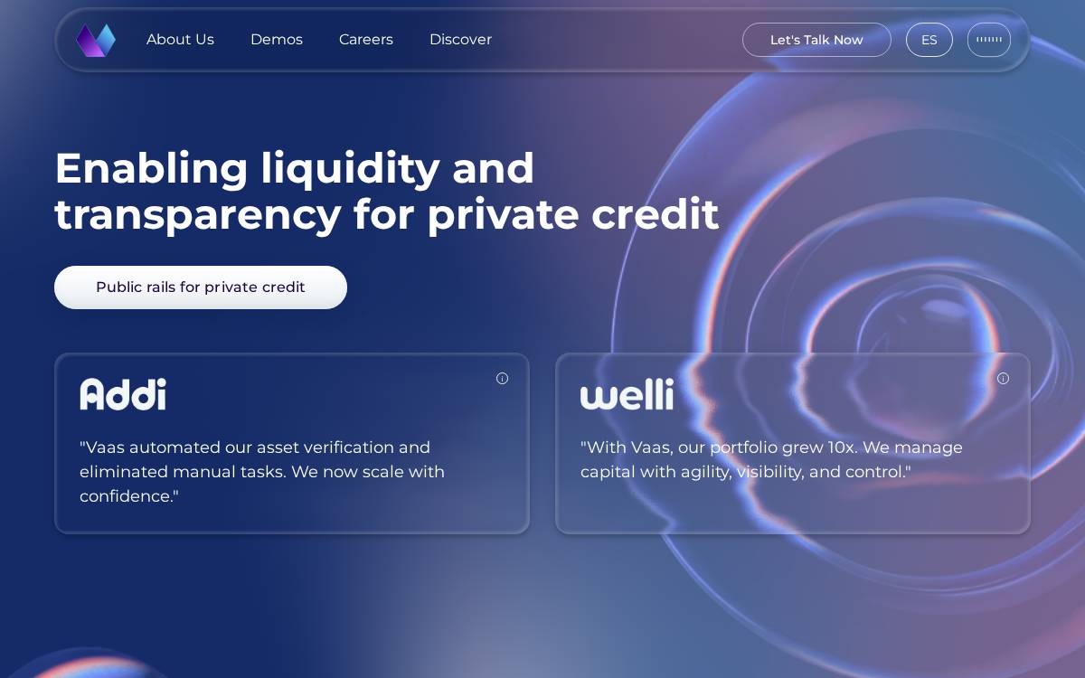 Vaas website preview