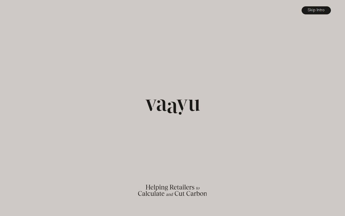 Vaayu website preview