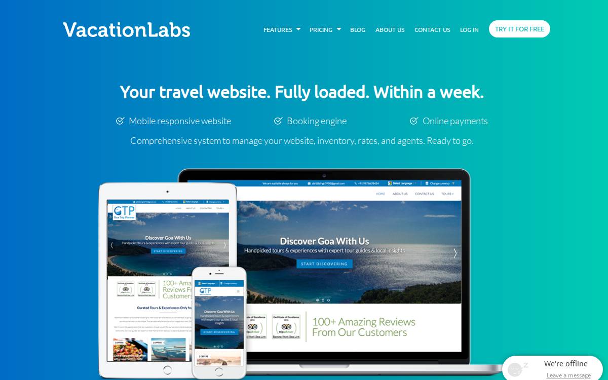 Vacation Labs website preview