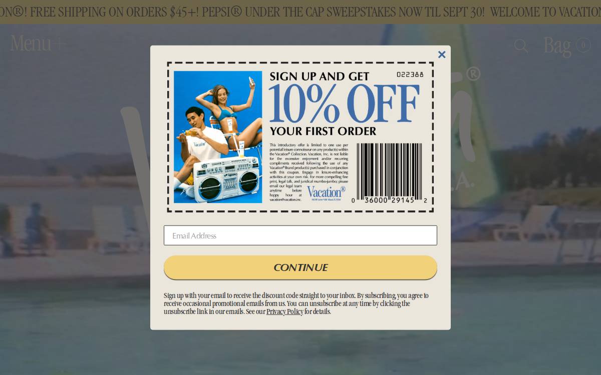Vacation Website website preview