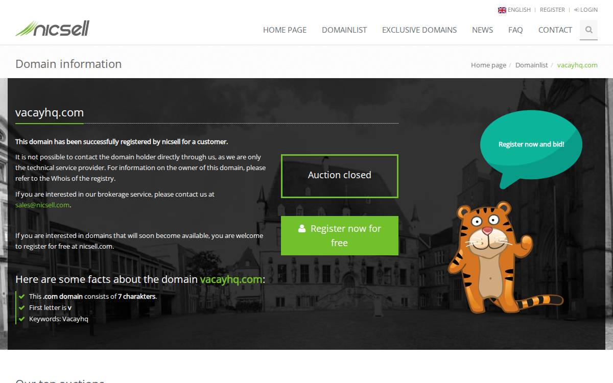 VacayHQ website preview