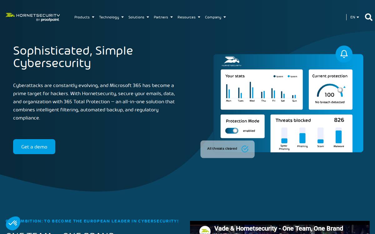 Vadesecure website preview
