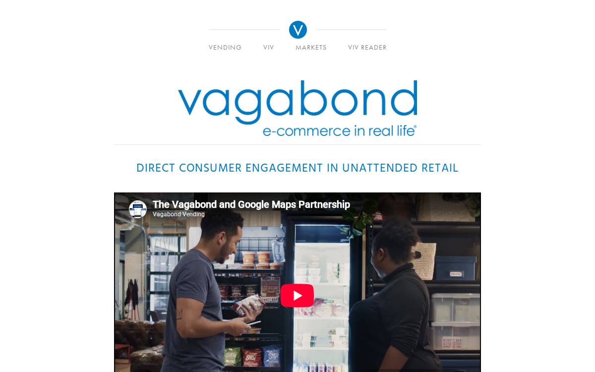 Vagabond Vending website preview