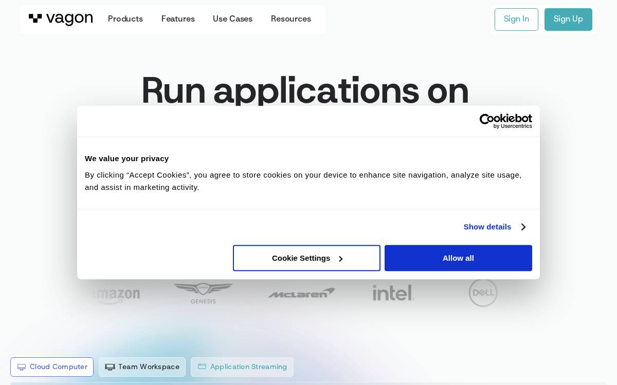 Vagon website preview