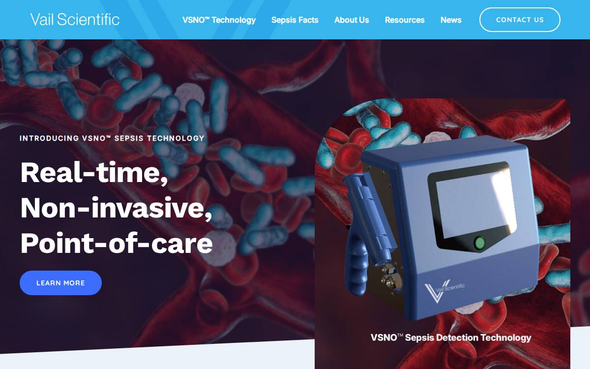 Vail Scientific website preview