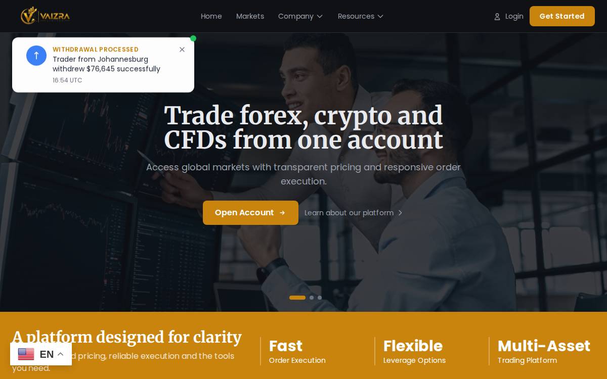 Vaizra website preview