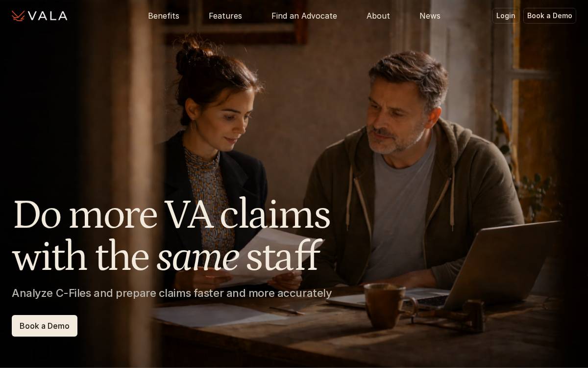 Valaclaims website preview