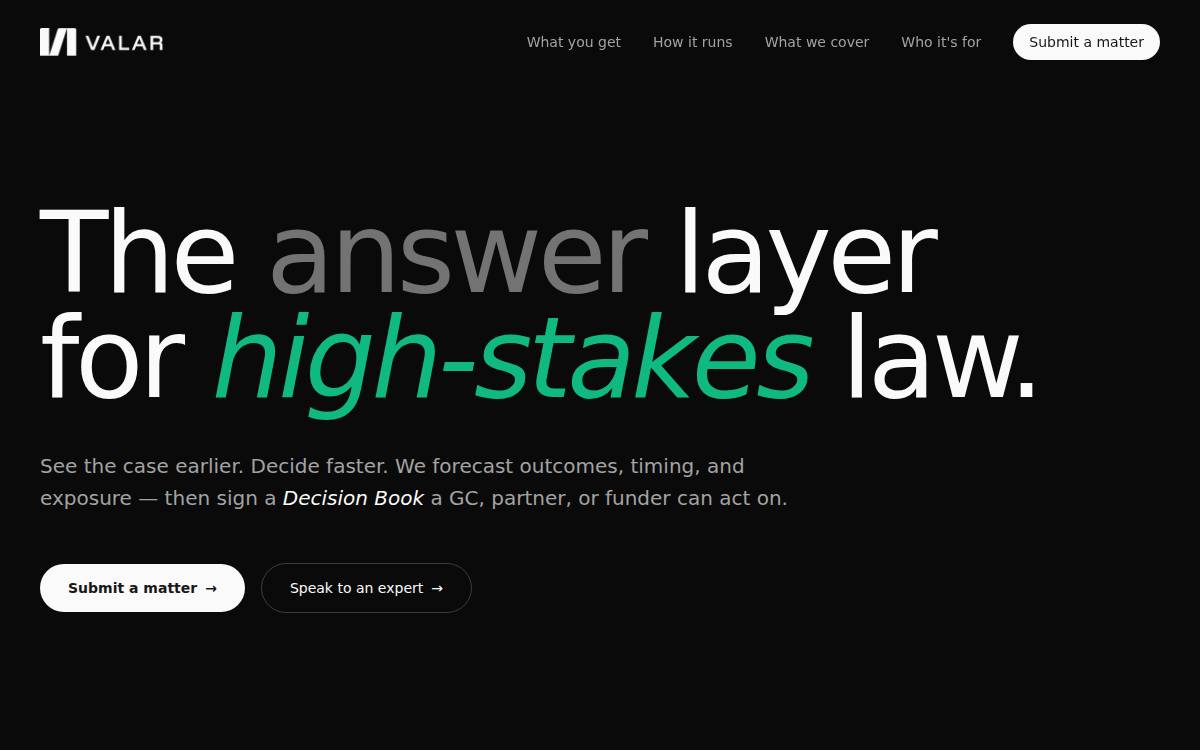 Valarhq website preview