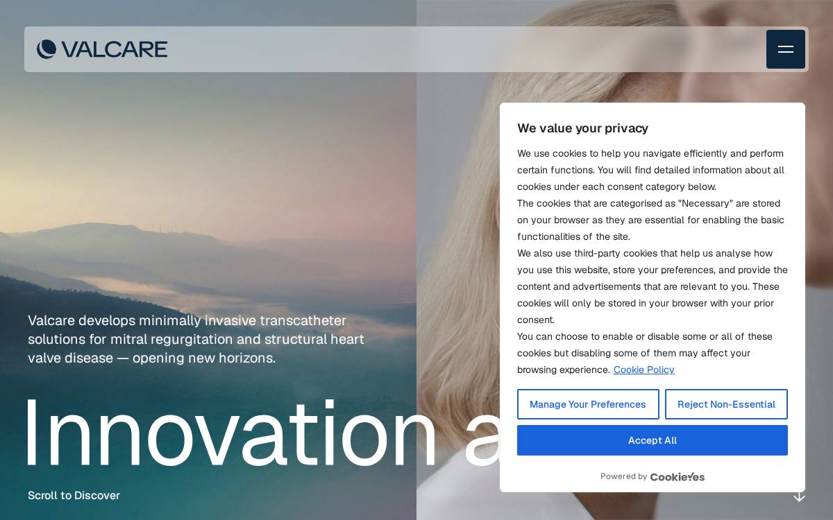 Valcaremedical website preview