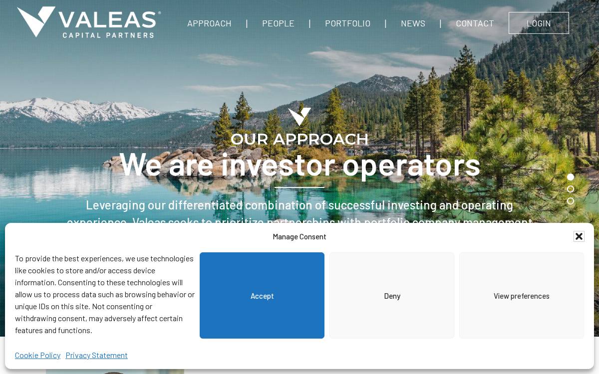 Valeas Capital Partners website preview