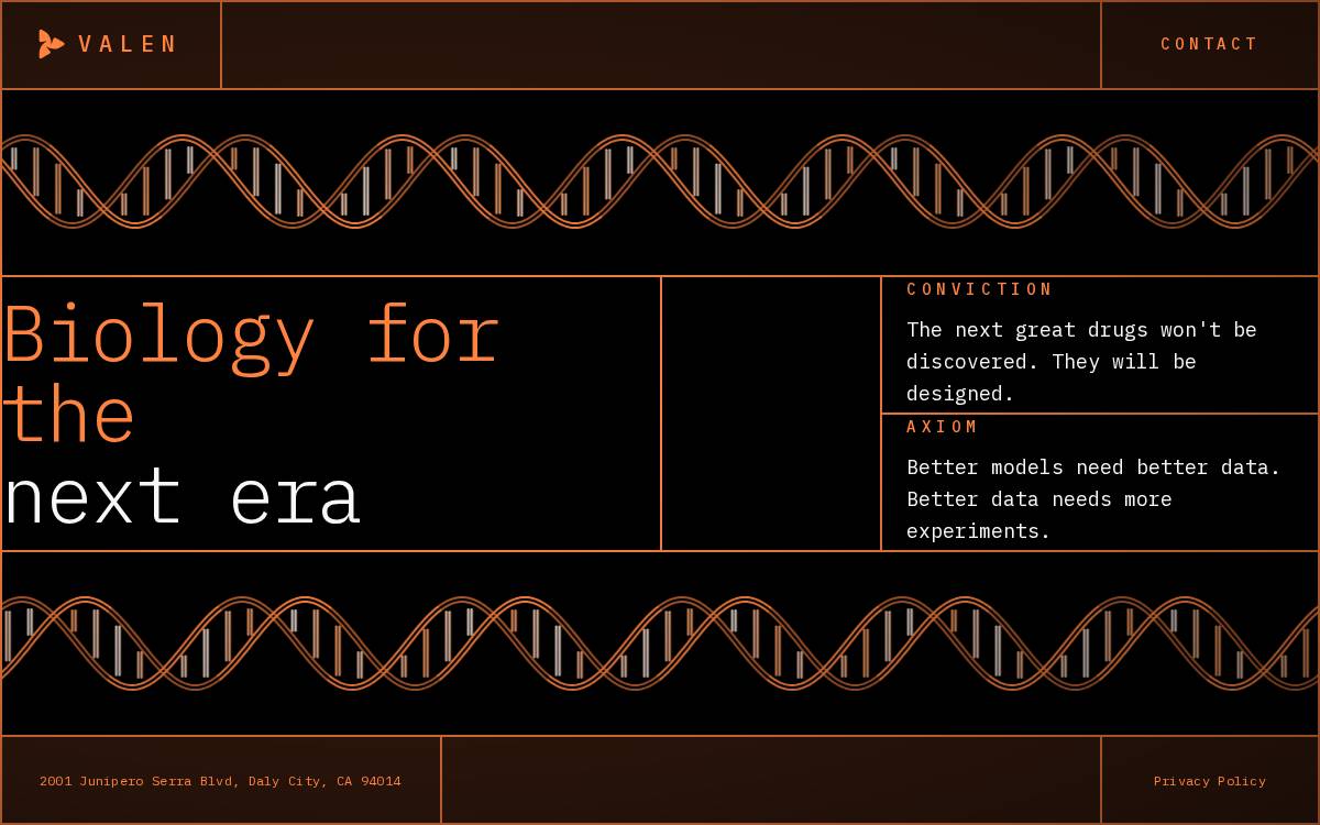 Valen website preview