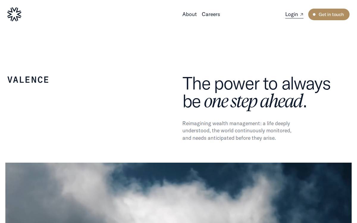 Valence website preview
