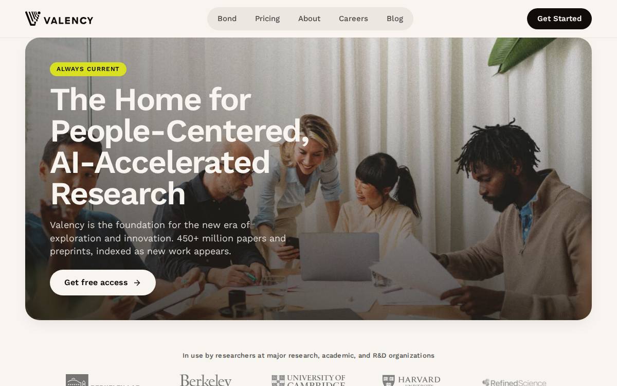 Valency website preview