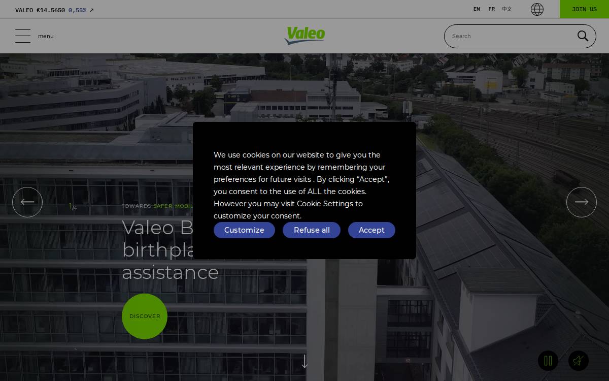 Valeo website preview