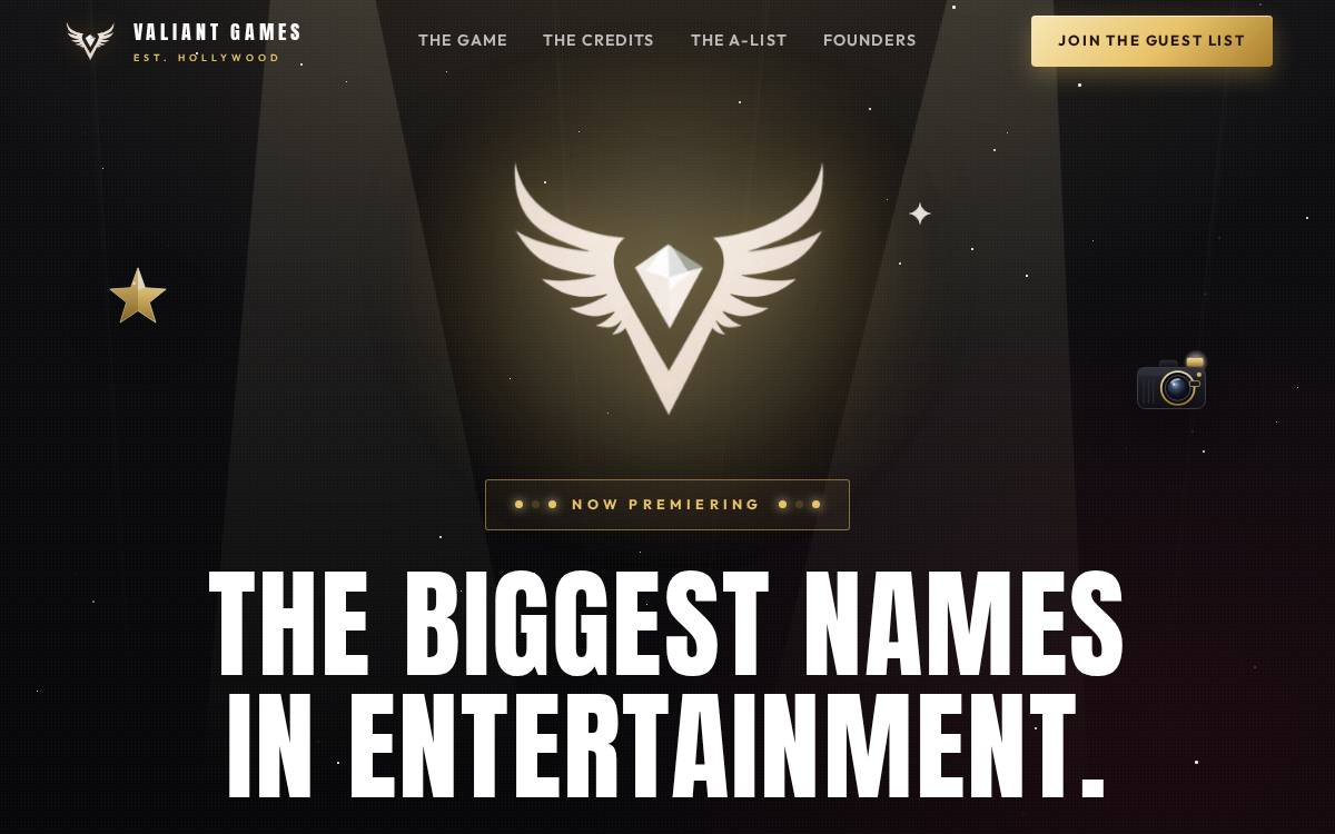 Valiant Games website preview