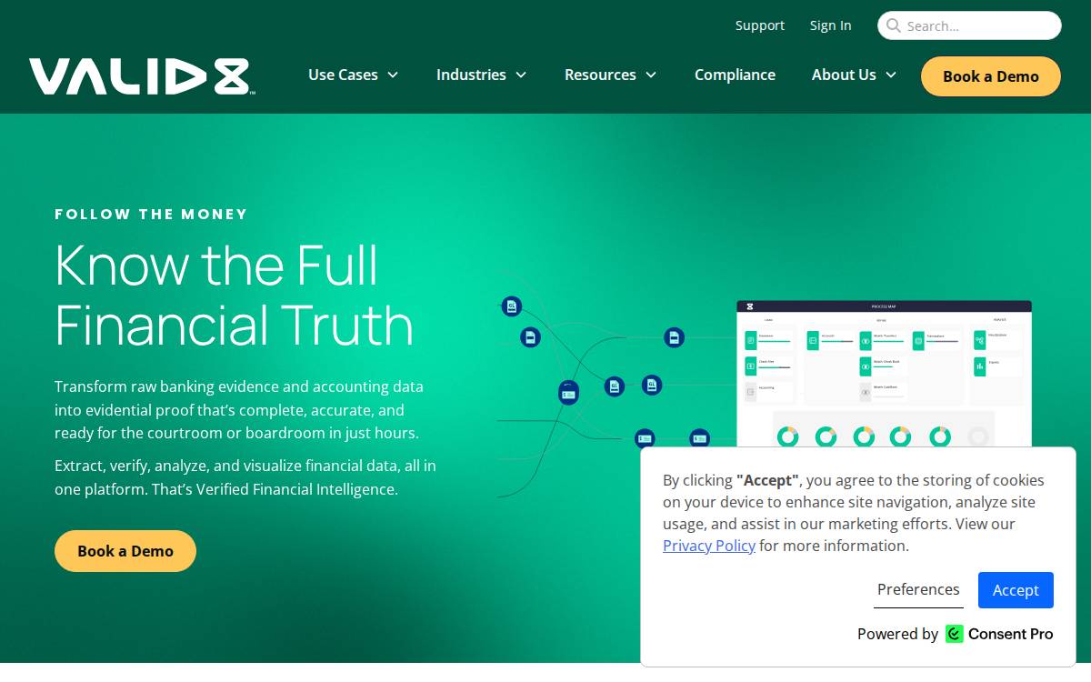 VALID8 Financial website preview