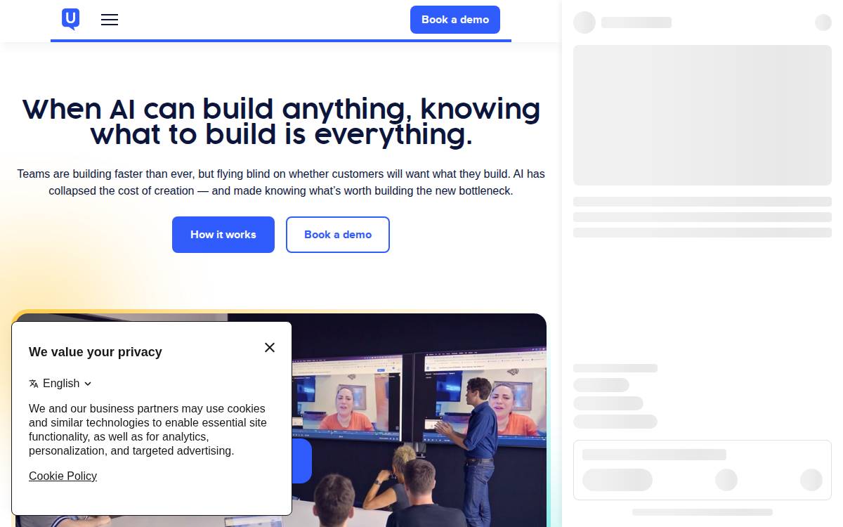 Validately website preview