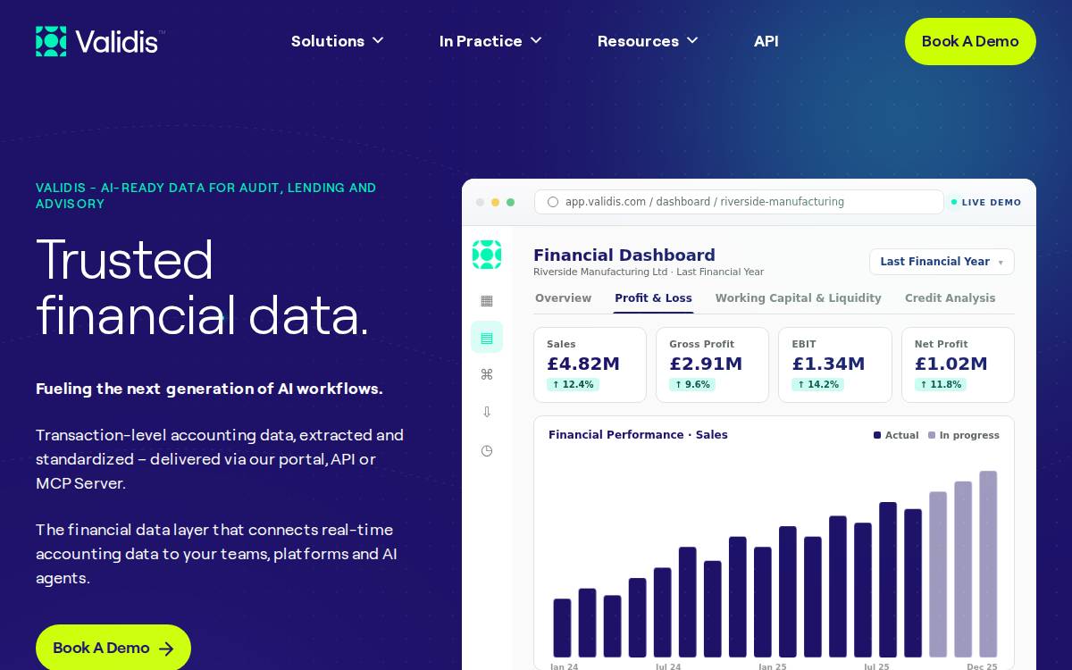 Validis website preview