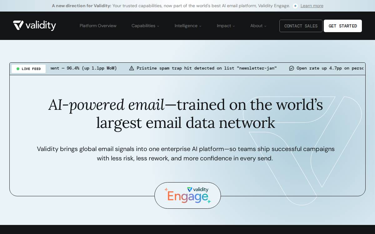 Validity website preview