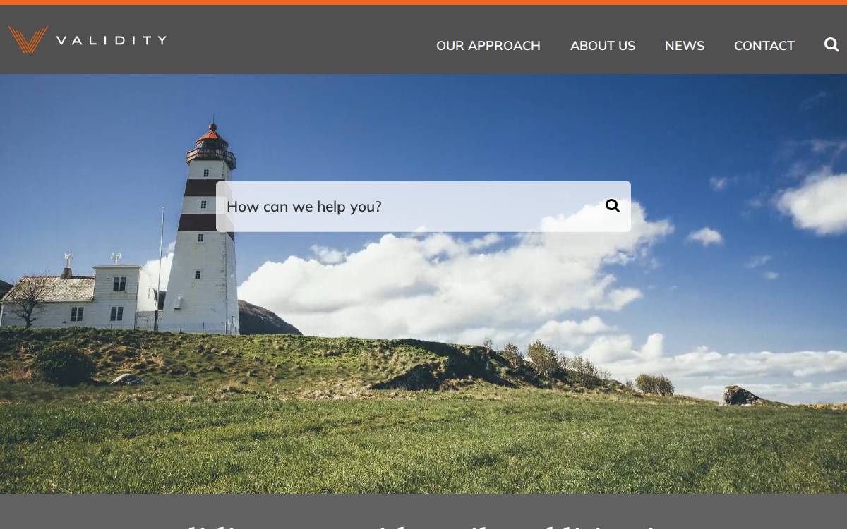 Validity Finance website preview