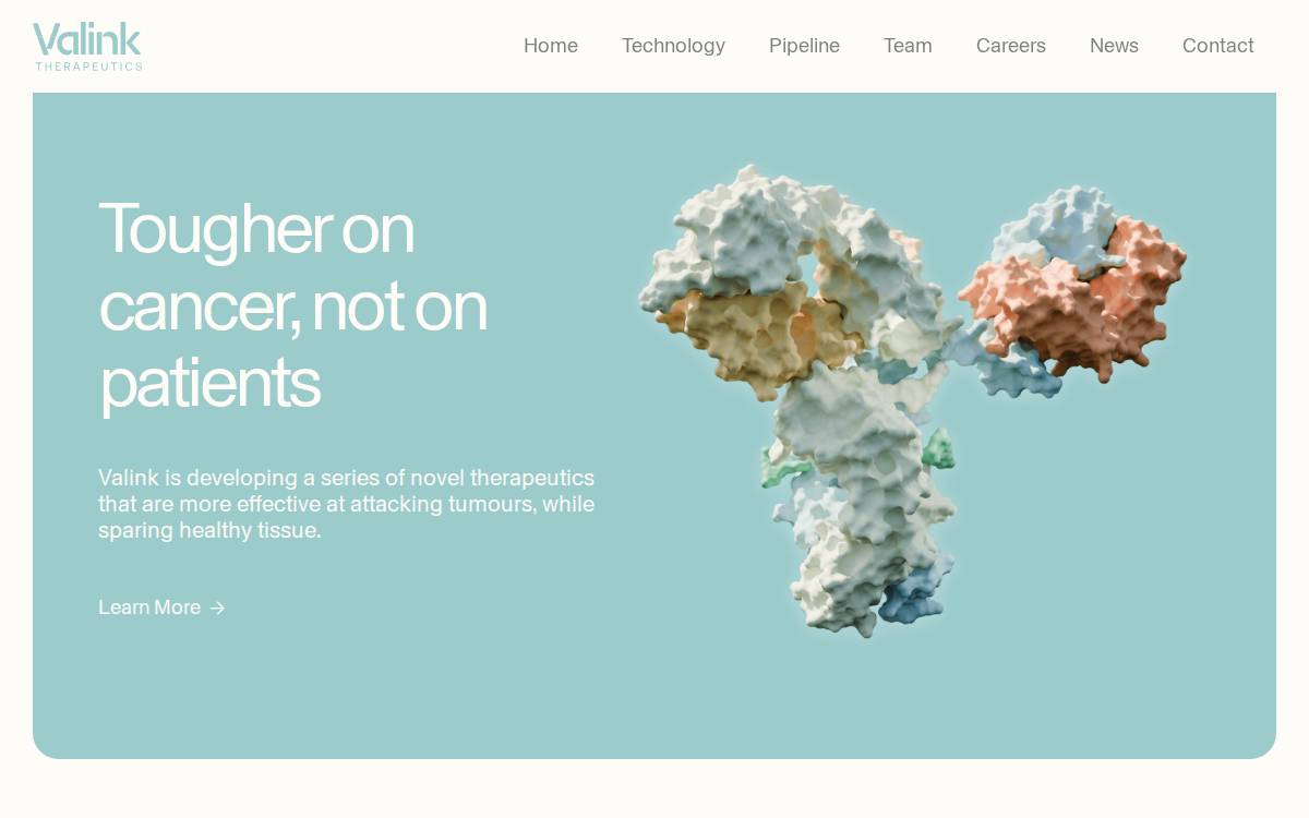 Valink Therapeutics website preview
