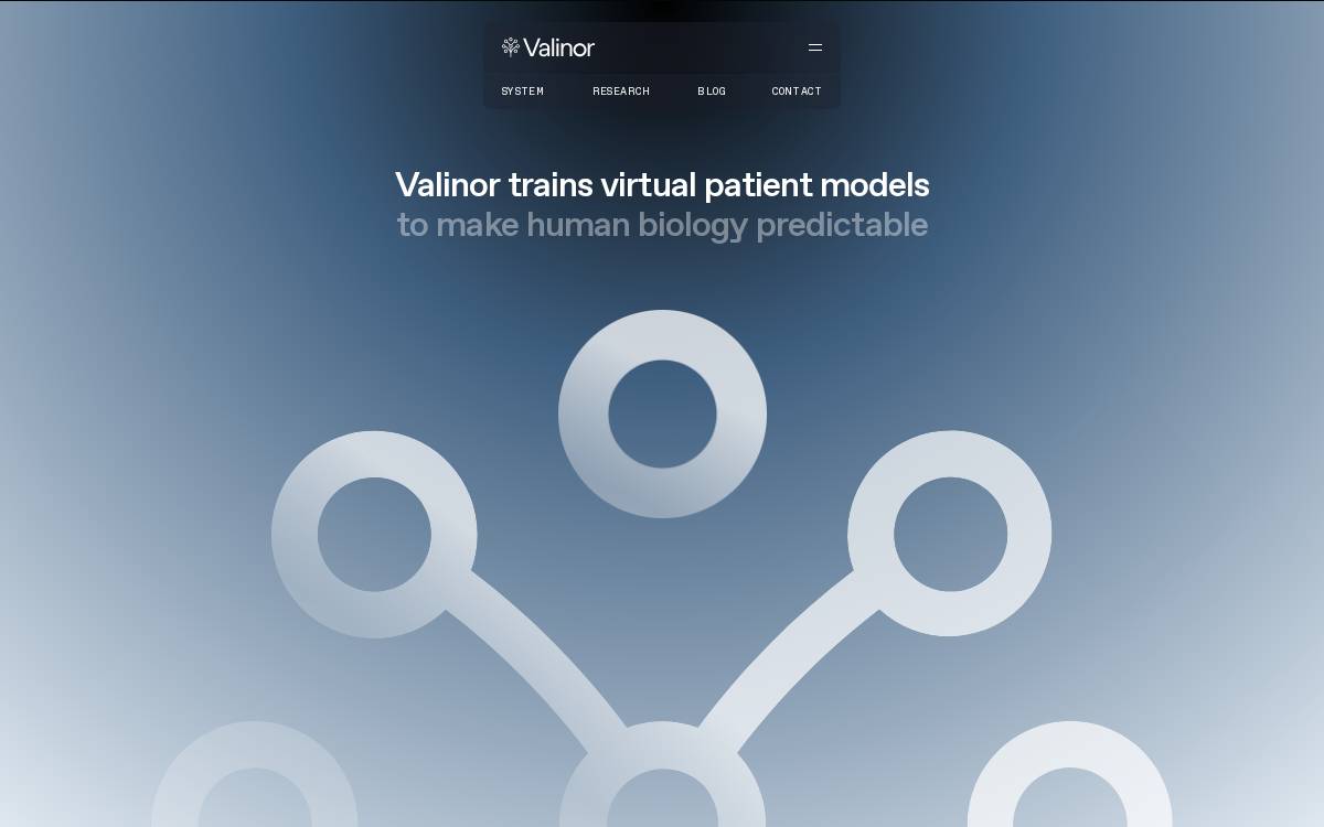 Valinor website preview