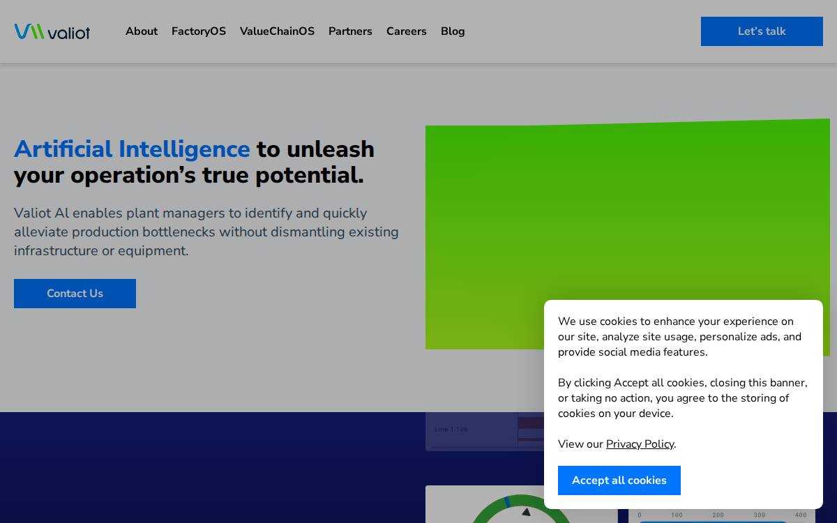 Valiot website preview