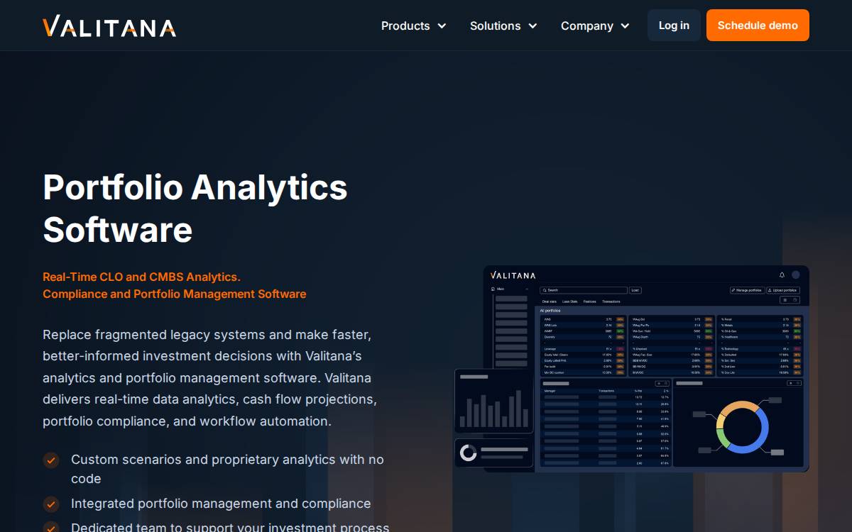 Valitana website preview