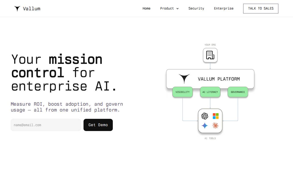 Vallum AI website preview