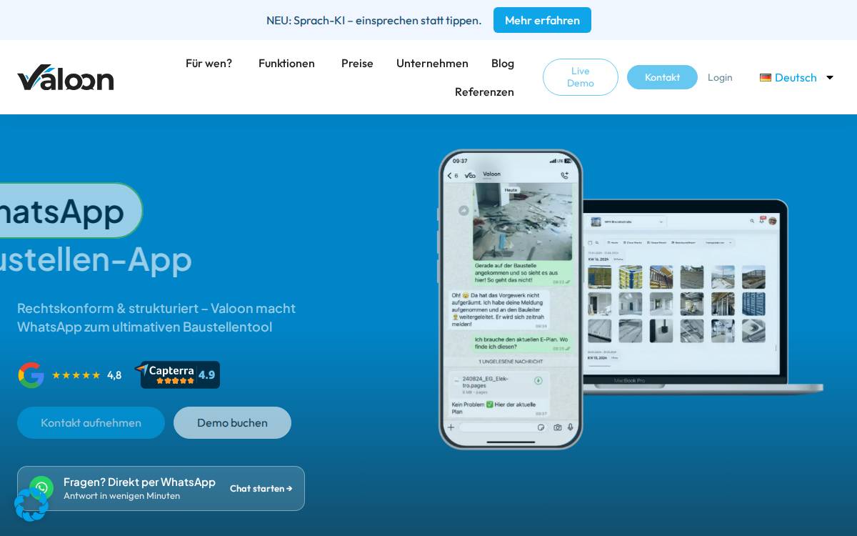 Valoon GmbH website preview