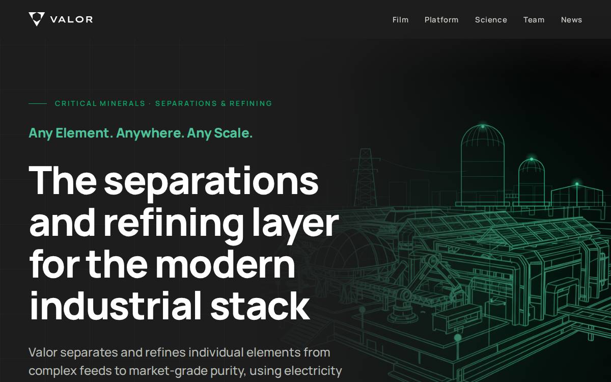Valor118 website preview