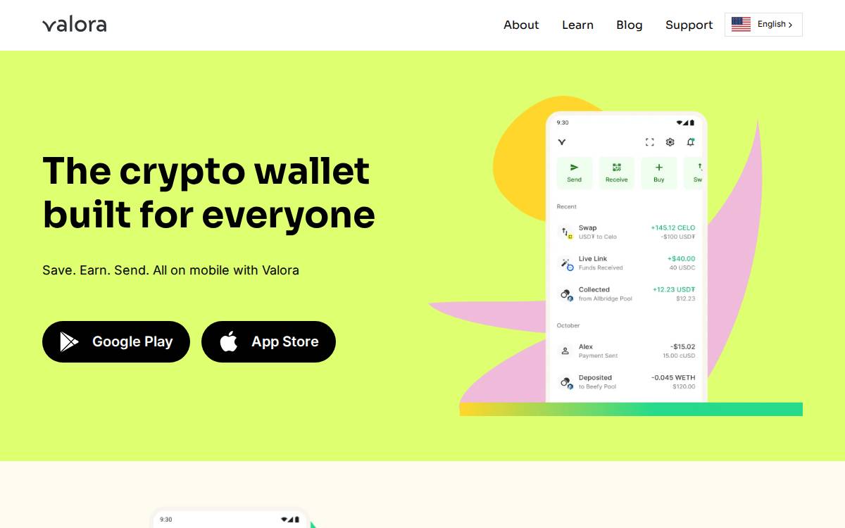 Valora website preview