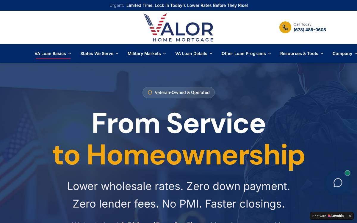 Valorhomemortgage website preview