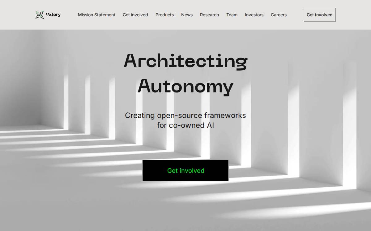 Valory website preview