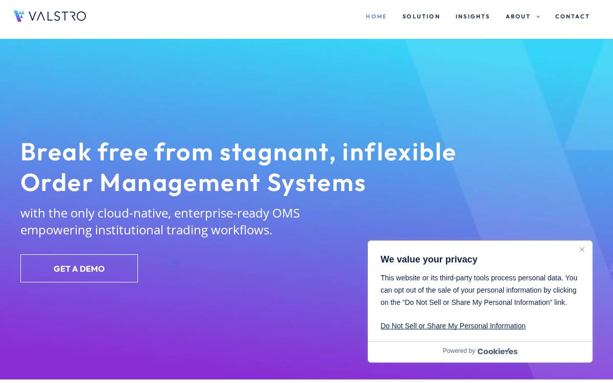 Valstro website preview