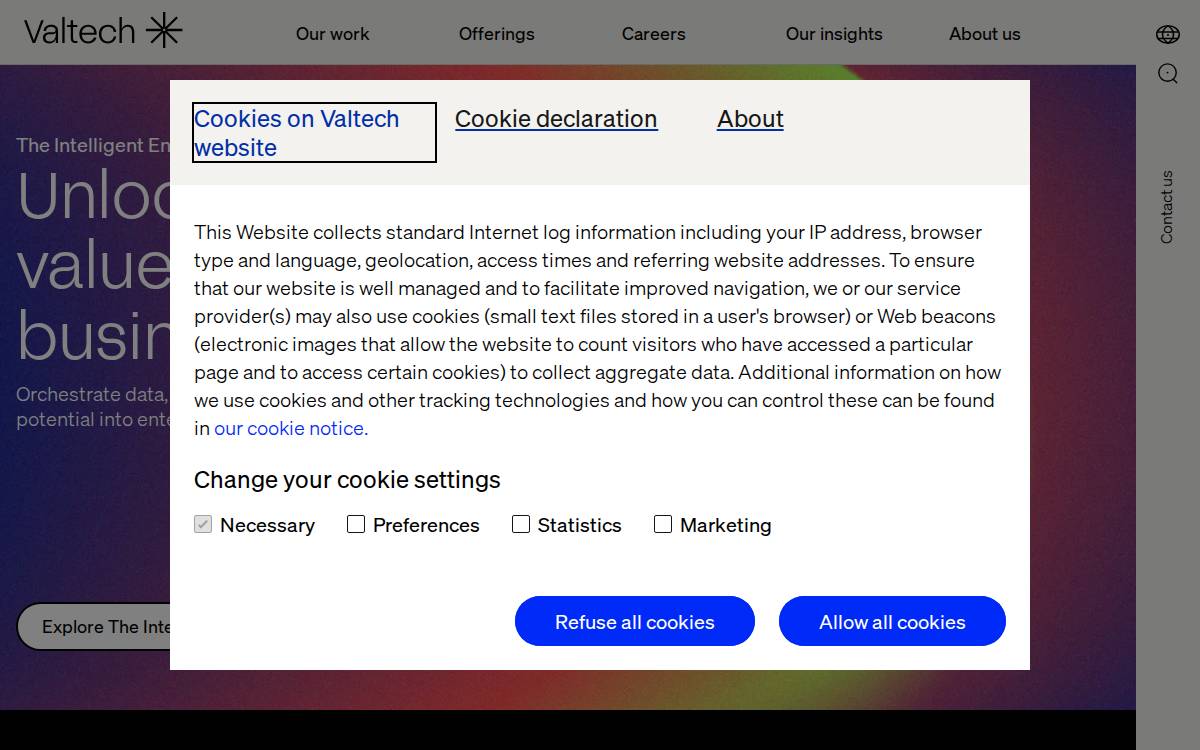 Valtech website preview