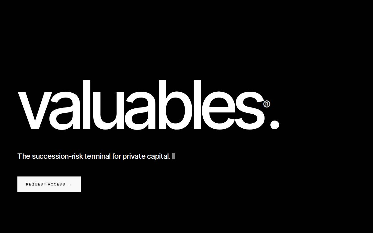 Valuables website preview