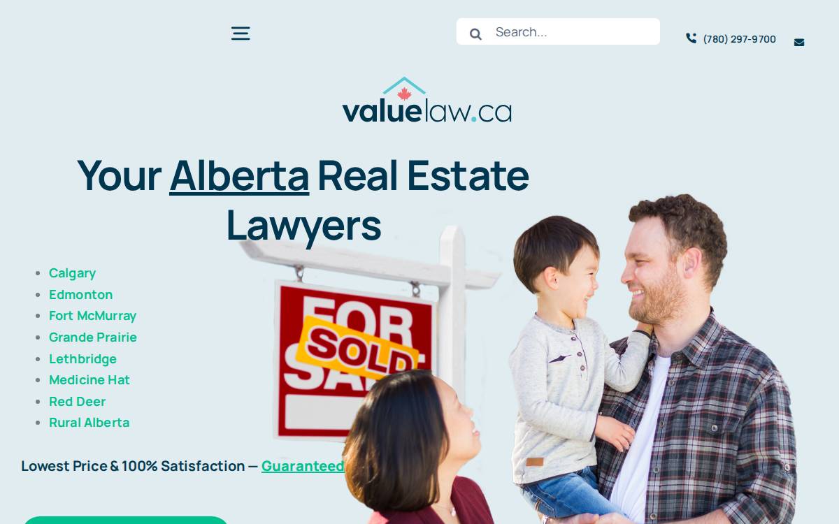 Valuelaw website preview