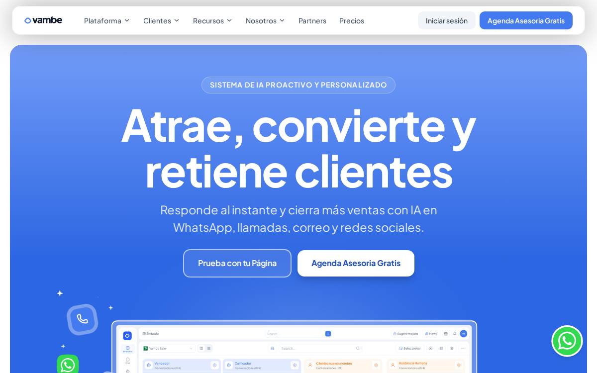 Vambe website preview