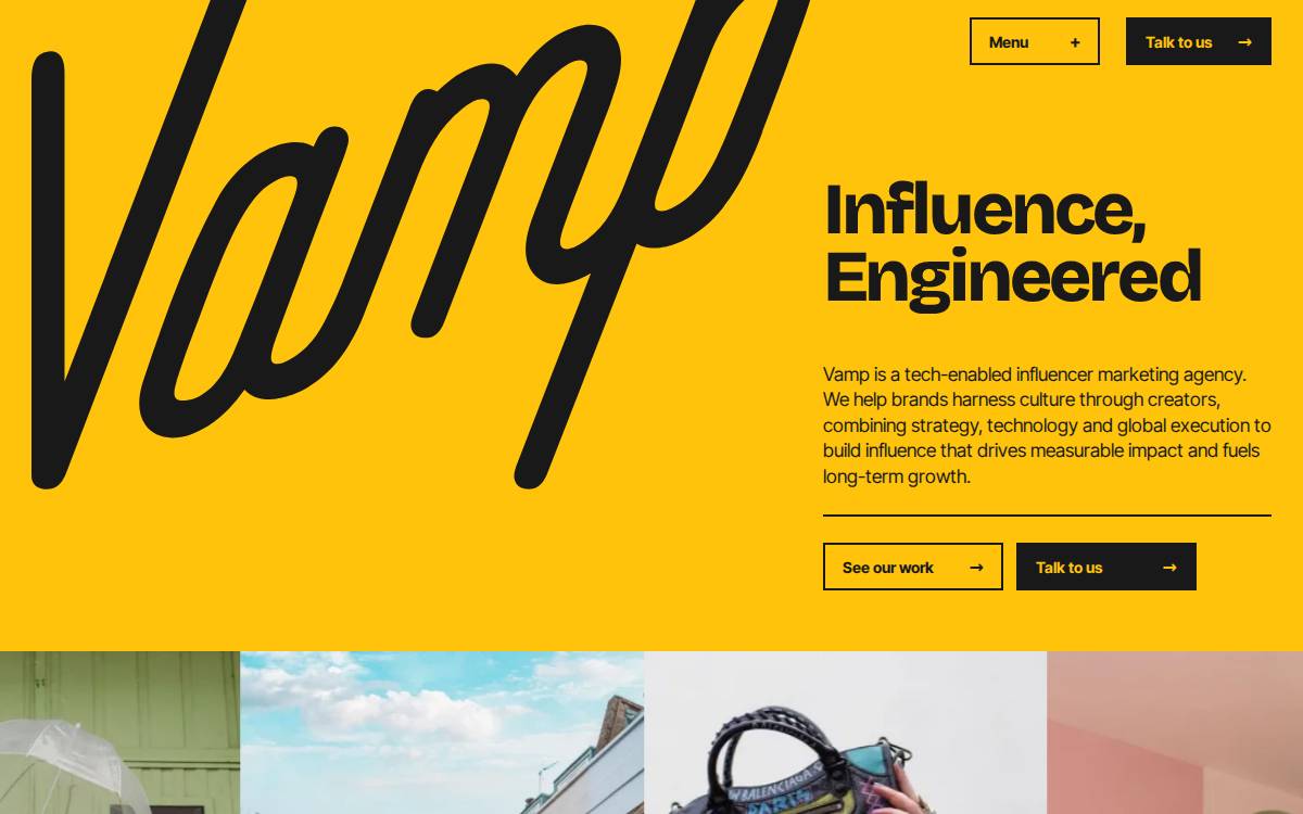 Vamp website preview